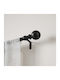 Umbra Extendable Metallic Curtain Pole Bolas Single Φ2.5mm 91-183cm Black Checkmate