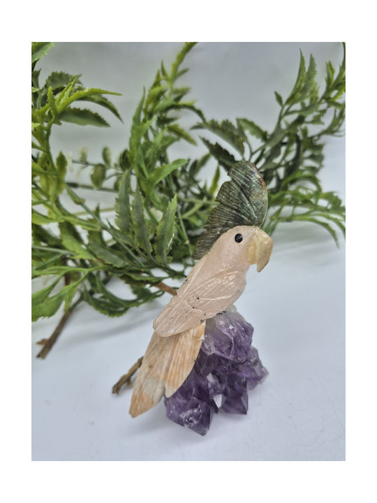 Carved Parrot Semi-Precious Stones Decorative Natural Stones