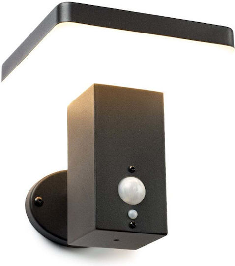 123led Wall Mounted Solar Light 380lm Warm White 3000K with Motion Sensor and Photocell IP54