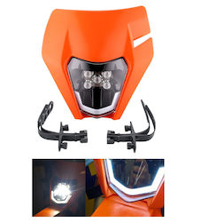 Mască De Ghidon Pentru Motocicletă Led Far Portocaliu Mică Mare Scară Enduro Trail Luptătorul De Stradă Mască De Ghidon Pentru Motocicletă Led Far Portocaliu Mică Mare Scară Enduro Trail Luptătorul De Stradă