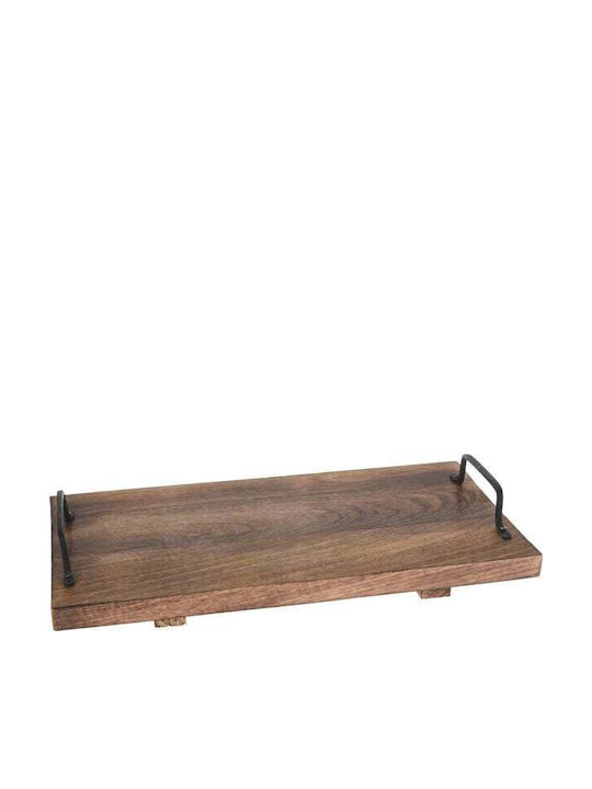 Koopman Holz Rechteckig Serviertablett mit Griffen 41x22cm A55500160 1Stück