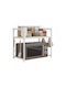 Kitchen Organizer Rack Metallic in White Color 27x50.5x51cm