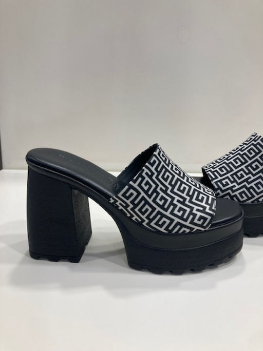 Sandalen Black Print