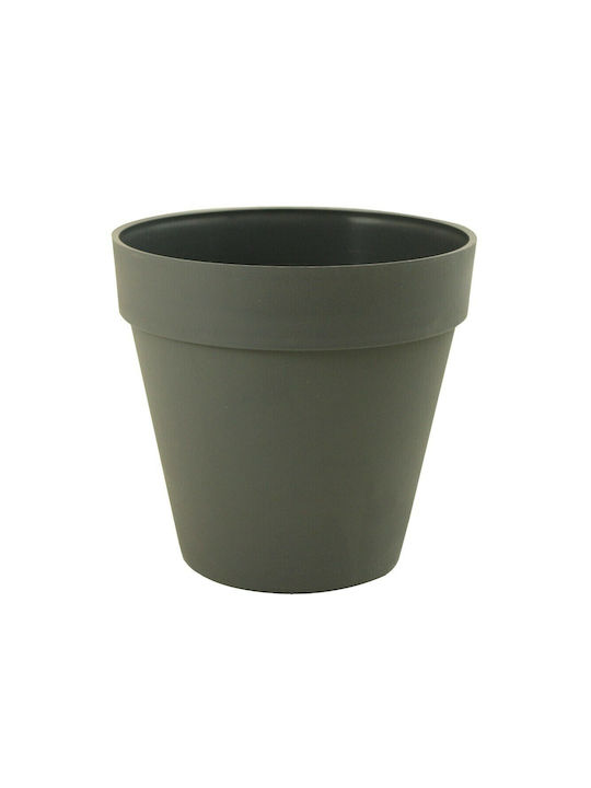 Sic Plast Deco Γλάστρα Ανθρακί 22x22x21εκ.