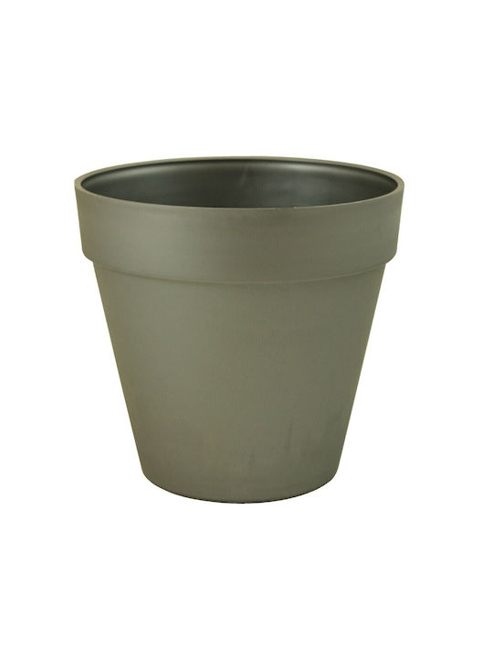 Sic Plast Deco Γλάστρα Ασημι 22x22x21εκ.