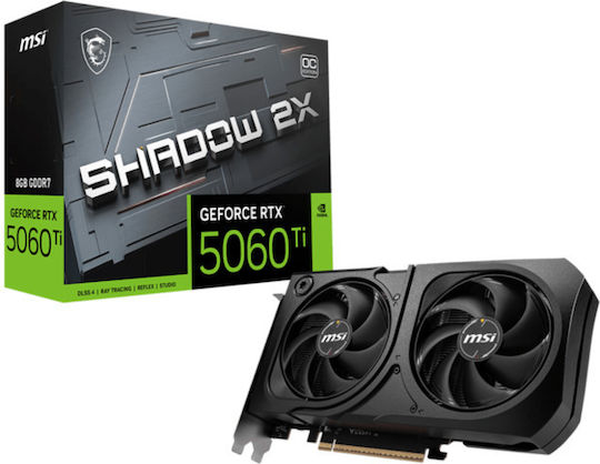MSI GeForce RTX 5060 Ti 8GB GDDR7 SHADOW 2X OC PLUS Graphics Card