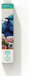 Diamantstickerei Diamond Dotz Diamantmosaik Blauer Vogel in Blumen Prächtiger Feenwren 35x43cm Dq10023