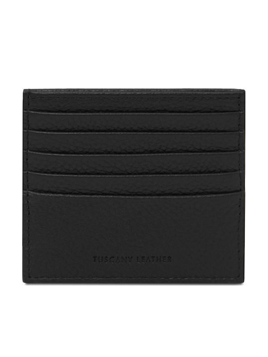 Tuscany Leather Ανδρικό Πορτοφόλι Καρτών Μαύρο