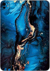Αυτοκόλλητο Skin Προστασίας Πλάτης Ipad Mini 7 2024 Gams Premium Vinyl Skin Back Plate Blue Gold Marble Gams-vnl-skin-blgm-001-064
