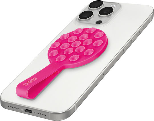 SBS Mobile Sticky Holder Non-slip Mobile Stand in Pink color