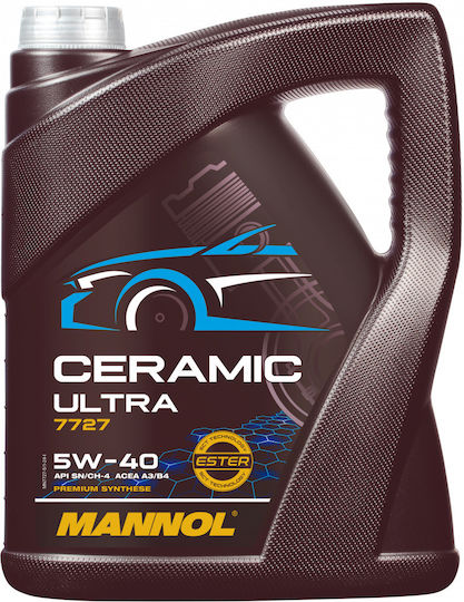 Mannol Ceramic Ultra 7727 Синтетичен Масло за Автомобили 5W-40 5лт