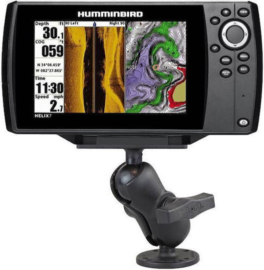 Ram Mounts Ram Bohrung Doppelballenhalterung Humminbird Helix 7 Kurz