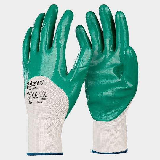 Stenso Arbeitshandschuhe Weiß Nitril/Polyester 1Stück