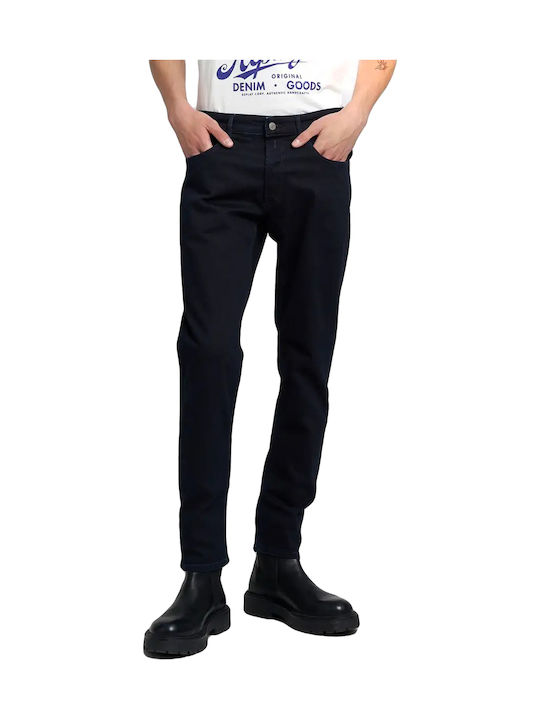 Anbass Men's Jeans Pants with Regular Fit Dark Blue