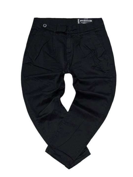 Pantaloni Jeans pentru Bărbați Elastic cu Croială Regular Black