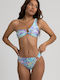 Set Bikini Με Έναν Ώμο Tie Dye Blue, Γαλάζιο