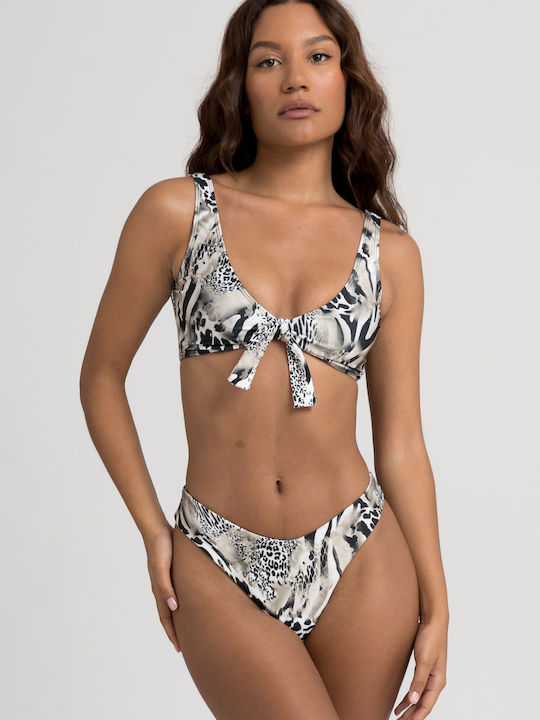 Set Bikini Μπουστάκι & Brazil Animal Print Πολύχρωμο
