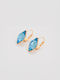 Chrysothemiss Women's Earrings Blue Mirage Light Blue Crystal Rhombus Gold Plated