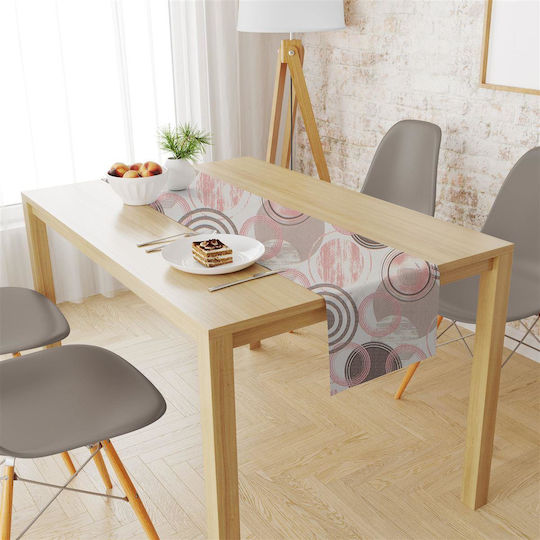 Dimcol Runner Circles Rezistent La Pete Coral 40x180 cm Dimcol Runner Circles Rezistent La Pete Coral 40x180 cm