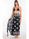 Pareo Skirt Wrap Cross 051 Rima Black-White