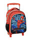 Gim Spiderman Schulranzen Trolley Kindergarten Rot mit Flaschenhalter