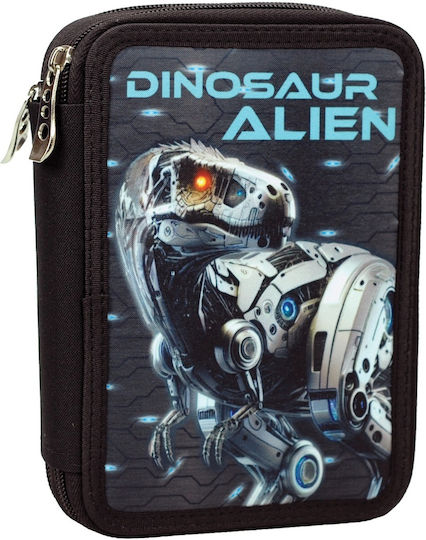 Bmu Double Pencil Case Dinosaur Alien 357-27100