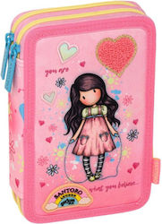 Santoro Pencil Case Full with 2 Compartments Pink