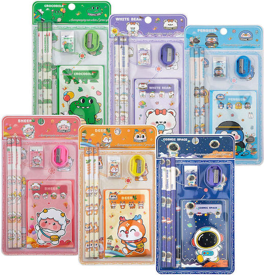 School Set=6pcs Astronaut 23x12cm Justnote 703448 1set 50-3428