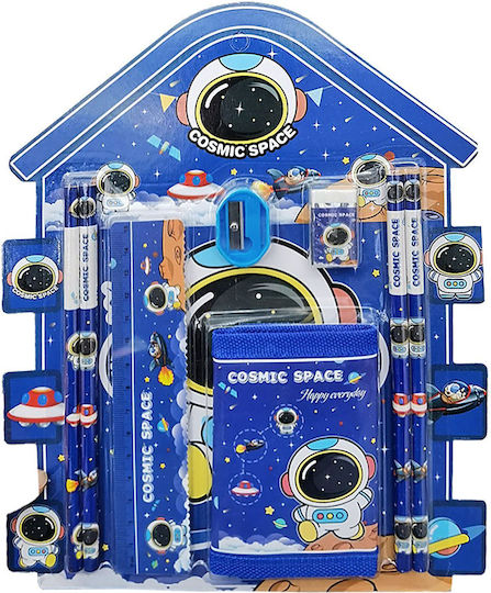 School Set 8pcs Astronaut Wallet 27x22cm Justnote 703447 1set 50-3427