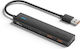 Vention USB 3.2 Хъб 5 порта с връзка USB-A и Зарядно Порт Черен