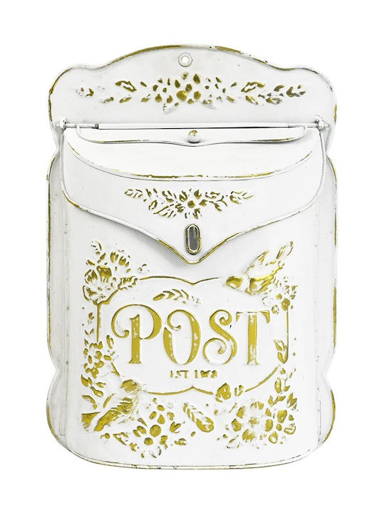 Artekko Cutie Poștală pentru Exterior Metalic în Culoarea Alb 27x10x39cm