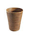 Metall Büromülleimer Kegelförmiger Brauner Rattan 30x38 cm