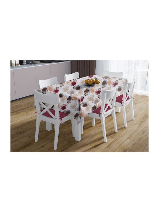 Dimcol Tablecloth Stain Resistant Set 2pcs Leaves 467 Brown 140x300cm