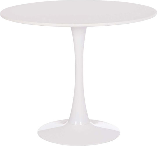 Brolin Rund Tisch Speisesaal Holz White 90x90x73cm