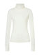 Damen Bluse Rollkragenpullover Ecru
