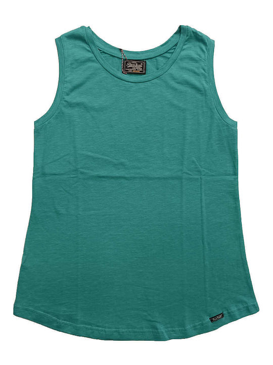 Paco & Co Damen Bluse Ärmellos Turquoise