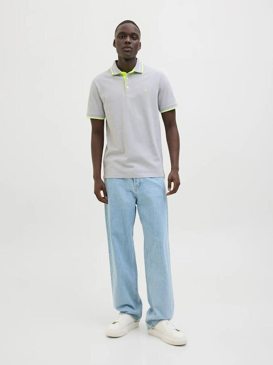 Jack & Jones Polo Bluză cu mânecă scurtă Gri