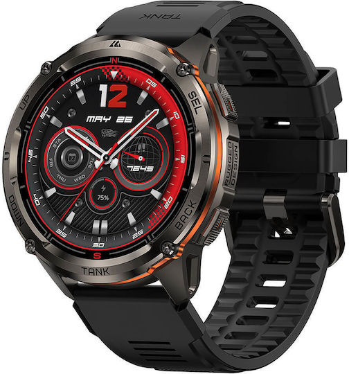 Kospet Tank T3 Ultra 2 Stainless Steel Smartwatch with Heart Rate Monitor (Black)