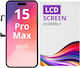 O ecran cu Mecanism Tactil pentru iPhone 15 Pro Max (Negru)