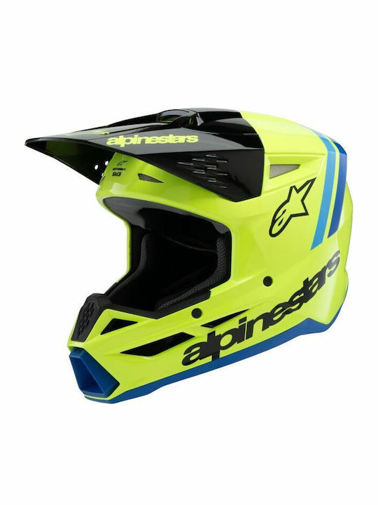 Alpinestars SM3 Черно/Синьо/Жълто Детска Каска ...