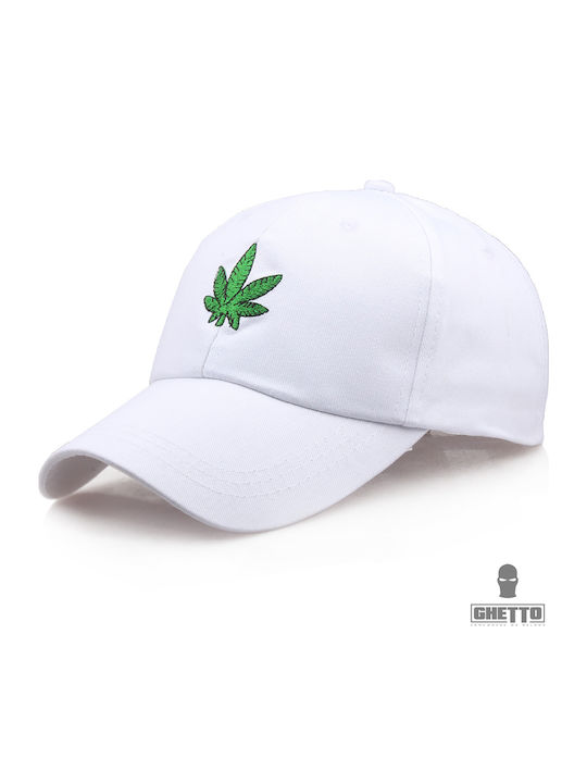 Ghetto Kappen Maple Leaf Stickerei 6-Panel Weiß