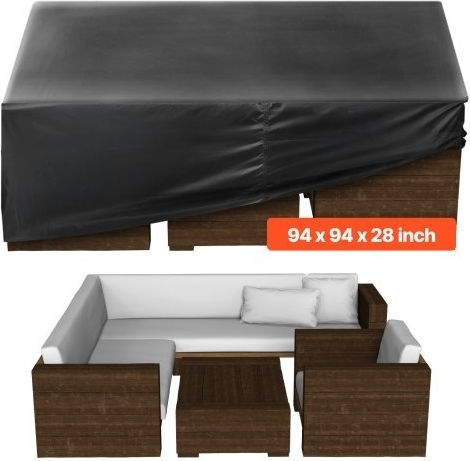 Vevor Waterproof Protective Sofa Cover 420x420x28cm In Black Color