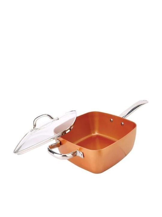 Tigaie Din Cupru Cu Capac Cu Acoperire Ceramică 12.7cm