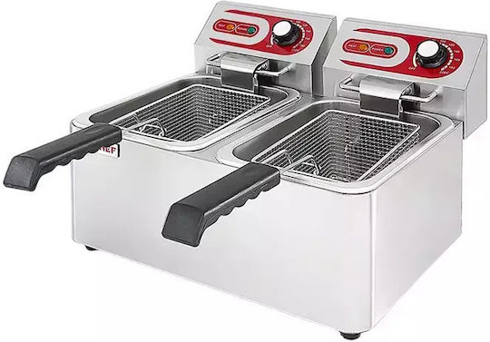 Lappas Ηλεκτρική Φριτέζα Διπλή 5kW Χωρητικότητας 2x11lt