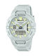 Casio G-shock Digital Men's Watch Battery with White Rubber Strap