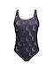 Athletic One-Piece Swimsuit Titanium