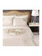 Mc Decor Duvet Cover Set Queen with 2 Pillowcases 230x250 Coral Coral Cream