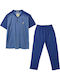 Ustyle Men's Summer Pajamas Set Light Blue