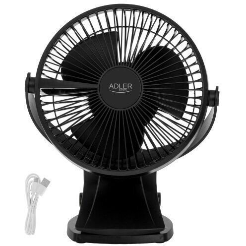 Wiederaufladbarer Clip-On Schreibtischventilator 15,5 cm 360° Rotation Leise USB-C