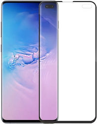Tempered Glass Screen Protector Compatible with Samsung Galaxy S10+ Black 0.3mm Thickness